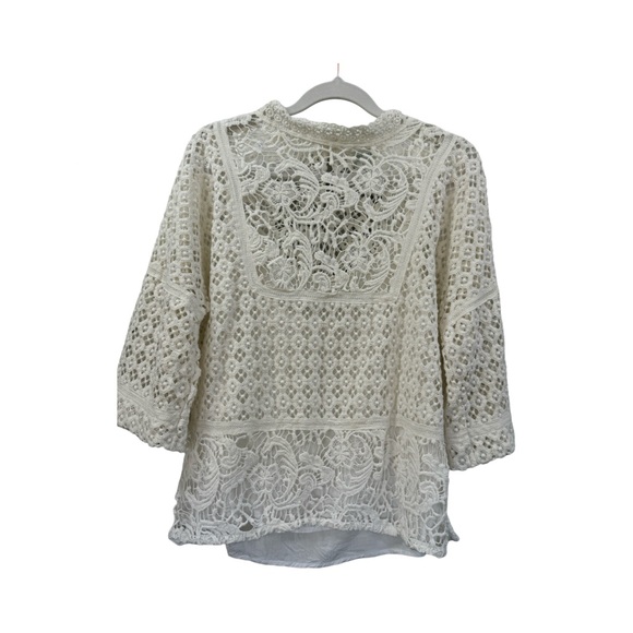 Sundance Tops - Sundance crochet lace top with camisole. Size large. Cottagecore romantic